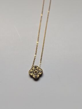 Gold Floral Cluster Pendant Necklace - Elegant Women’s Jewelry